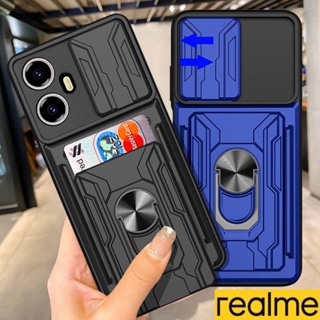 For Realme C53 Case Realme C53 C55 Cover Funda Shockproof Armor PC +  Silicone Stand Protective