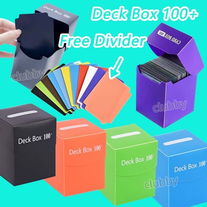Deck Box 100+ TCG Card Case Organizer Pokemon Storage Box Digimon
