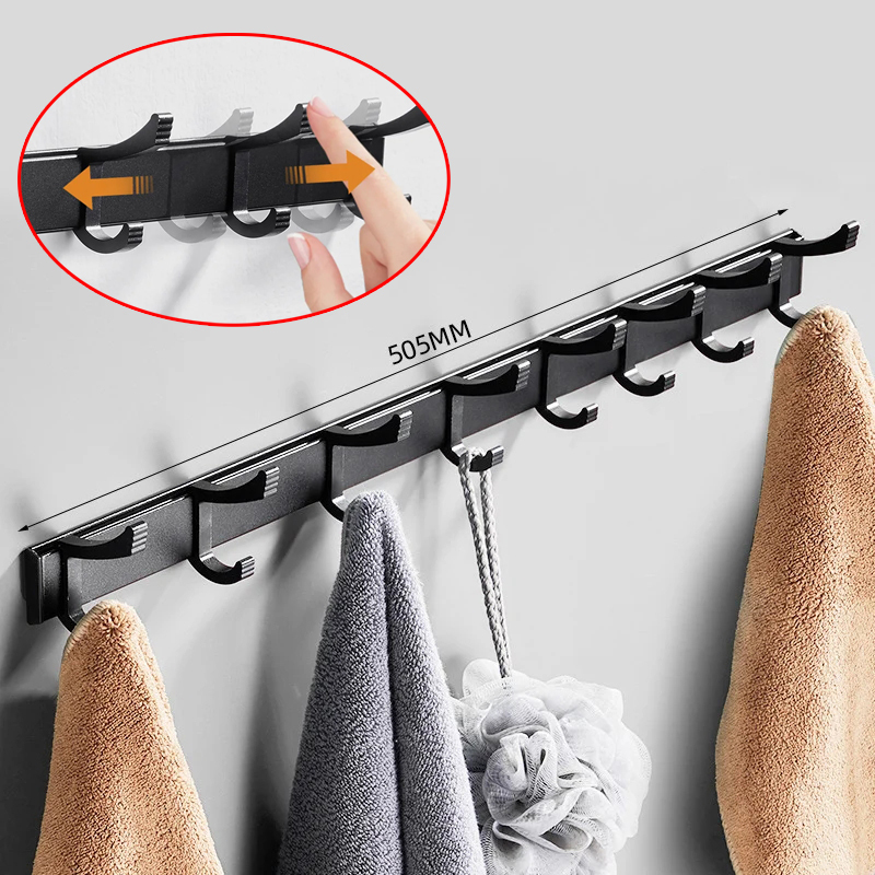 1PCS Heavy Duty Wall mounted Hanging Bathroom Hook Rack Clothes Towel Coat Double Hooks Toilet Shower Robe Door Hanger With Screw