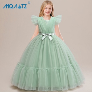 MQATZ Long Sequin Evening Dress Girls Children Costume Flower Party  Princess Dresses Girl Dress Wedding Gown 5-12 Years LP-501