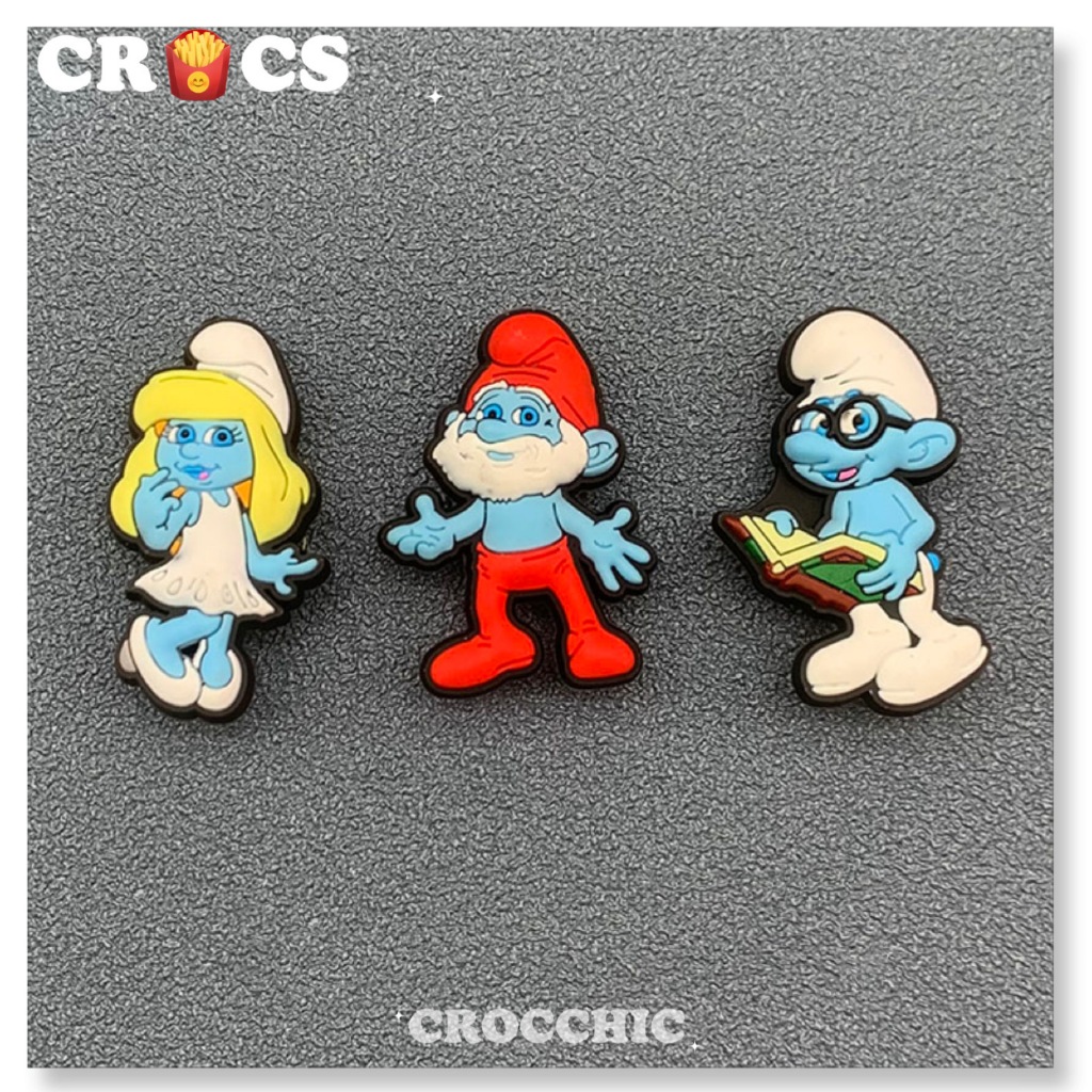 jibbitz crocs charms Smurfs Series Shoes Flower Accessories DIY Buckle
