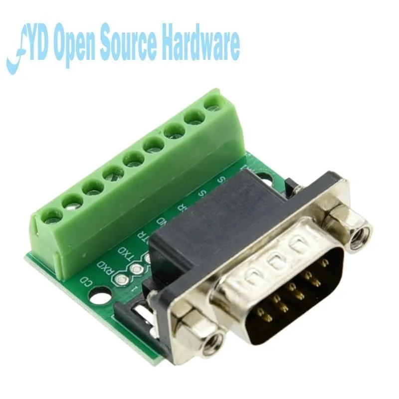 DB9 Male and Female Connector Adapter Screw Terminal 9Pin 9Hole RS232