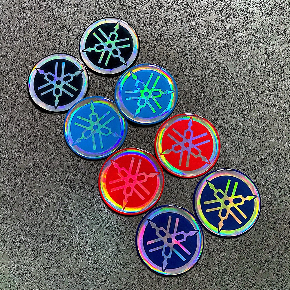 3-Pack Silver 3D Tuning Fork Emblem Badges – Fits R1, R3, R6, Tmax, Smax, Nmax, Xmax & More