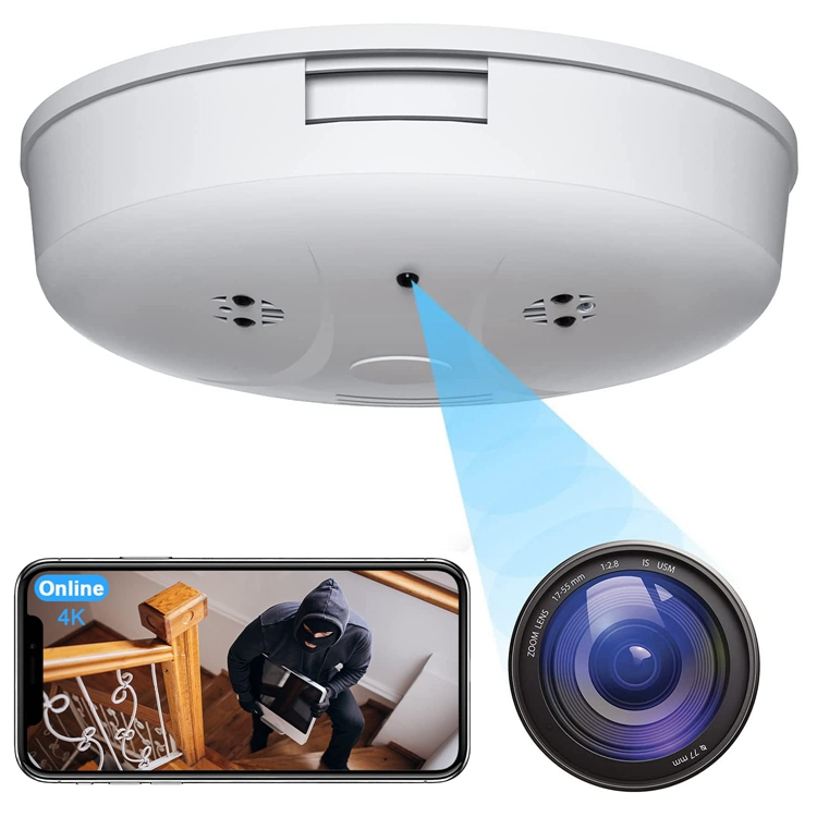 HD Smoke Detector Camera Wifi Hidden Nanny Cam Motion Activated