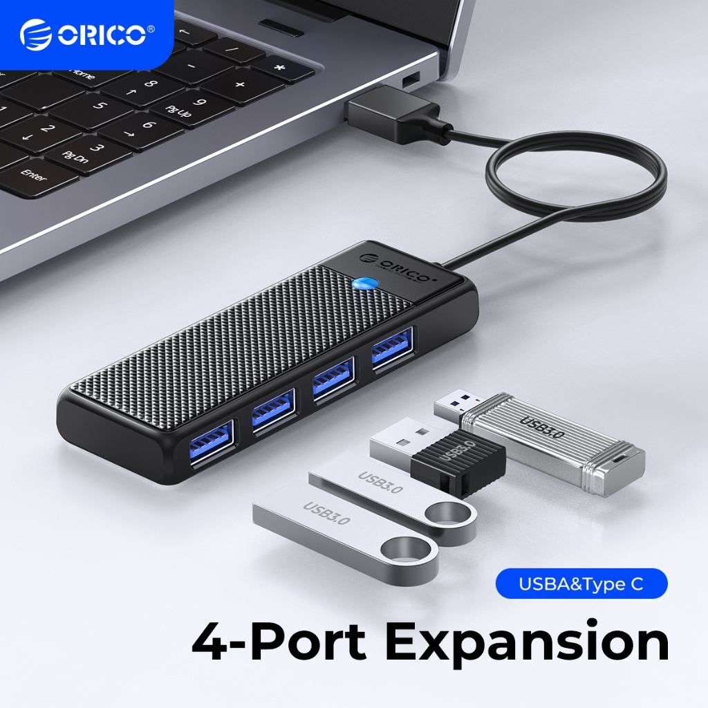 Orico Type C Hub Usb Hub 3 0 4 Port Splitter Usb Hub Adapter Expansion Dock Ultra Slim Otg