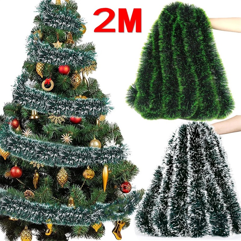 2M Christmas Tree White Feather Boa Strip Xmas Ribbon Party Garland  Decoration Apparel Fabric DIY Craft