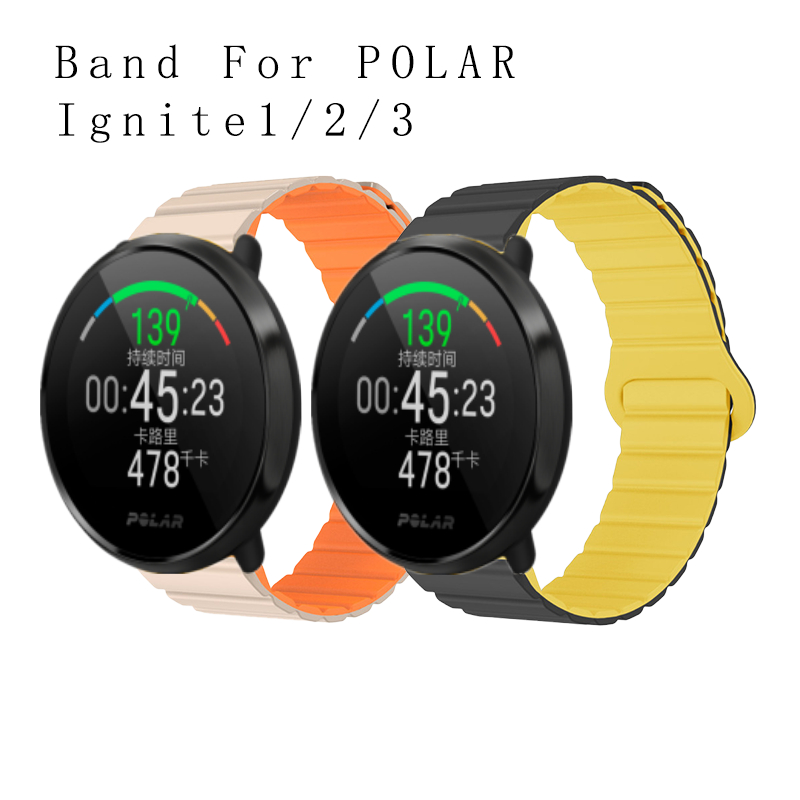 For POLAR Ignite 1 2 3 Watch Strap POLAR Vantage M Grit X Pro Magnetic Silicone Watchband Shopee Singapore