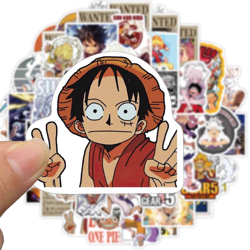 10/50/100Pcs One Piece Luffy Stickers Anime Sticker Notebook Motorcycle  Skateboard Computer Cartoon Toy Stickers