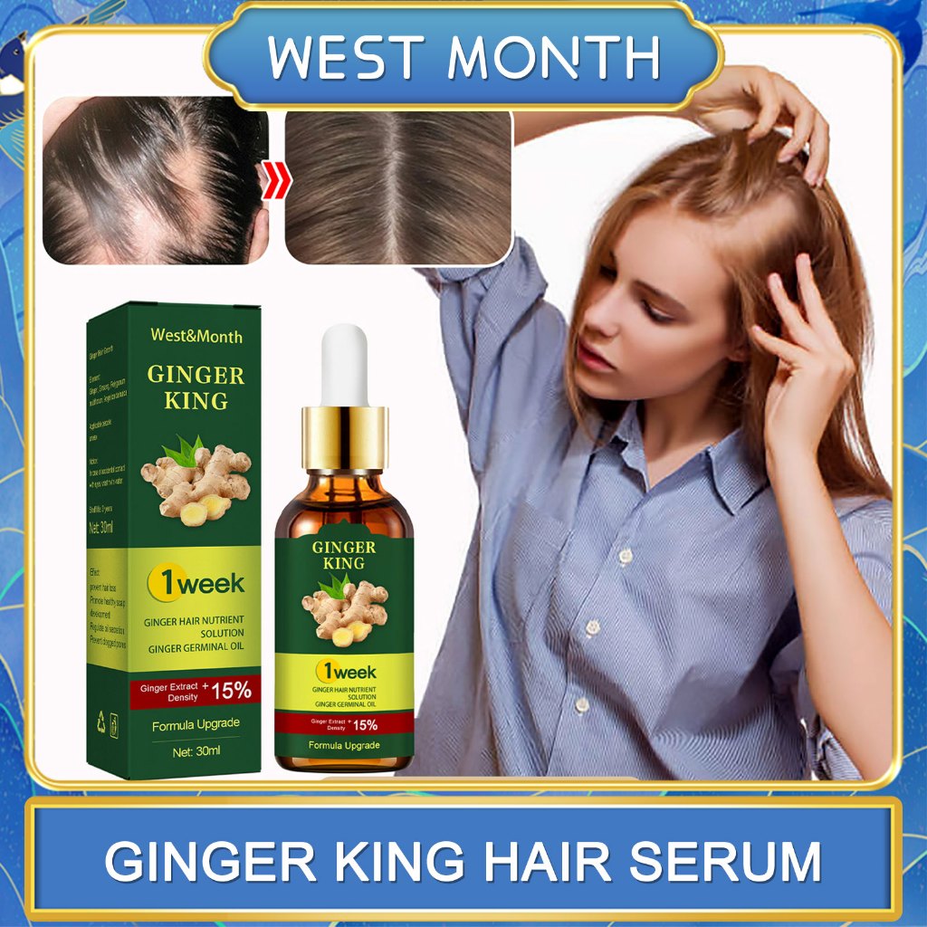 West&Month Ginger King Hair Growth Serum 30ml Ginger Essence Hair Tonic