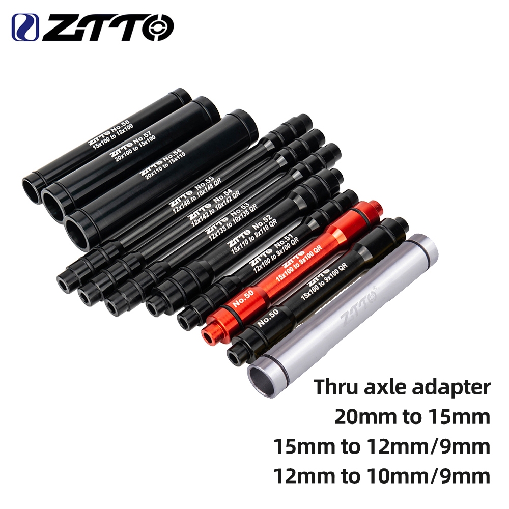 ZTTO MTB Road Bike Front Rear Wheel Thru Axle Adapter 20mm to 15mm TA 12mm to 9MM 10MM QR Skewers 15mm to 12mm 9mm 100x15 to 100x12 or 100x9 142x12 to 142x10