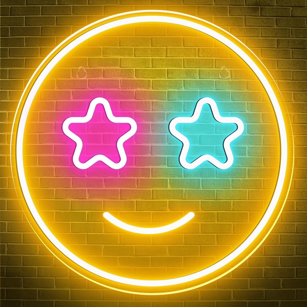 Fun Bright Cool Sunglasses Smiley Face LED Night Light Room Wall outlets Decor