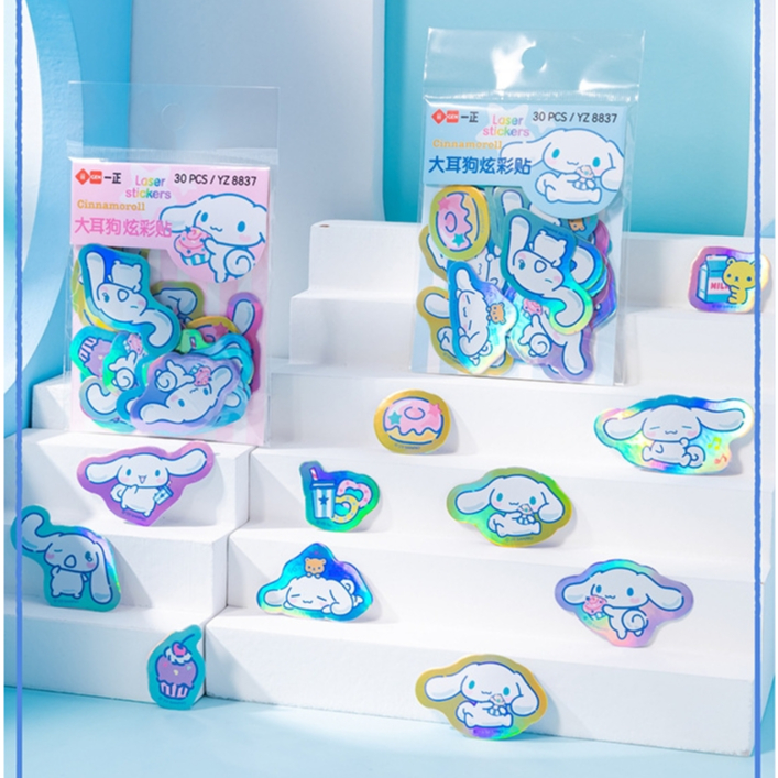 Japanese Cute Sanrio Colorful Guka Sticker Packs Cinnamoroll Diy