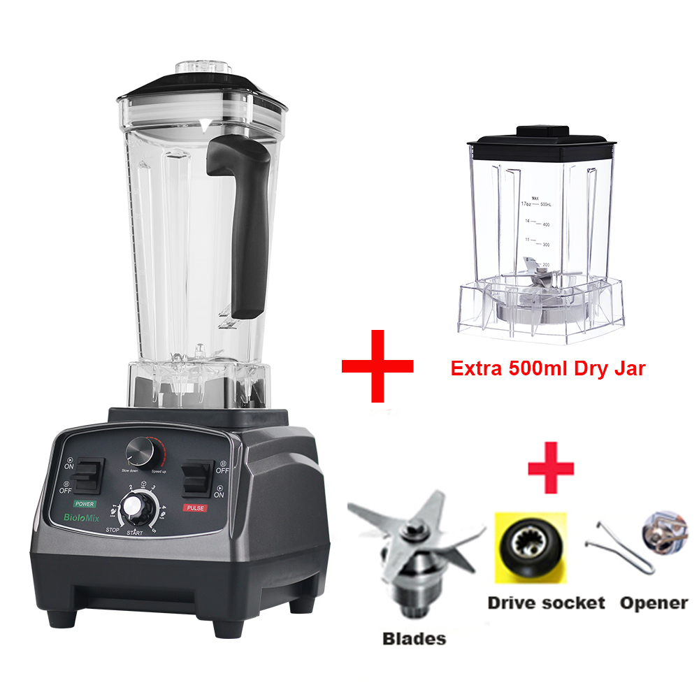 2L Blender with Extra 500ml dry Jar and Parts BPA Free Jar Heavy Duty ...
