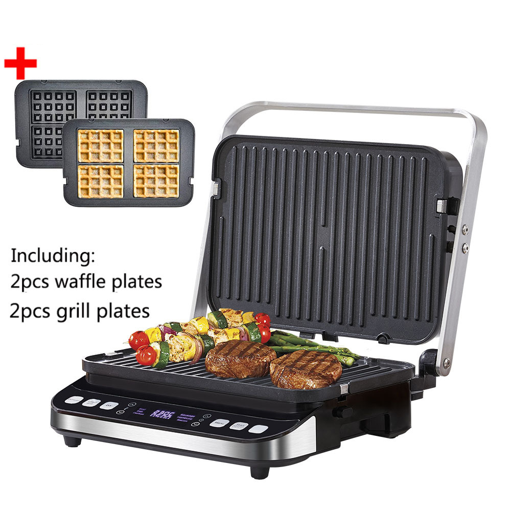 Non Stick Stainless Steel Electric Home Contact Grill Griddle DIY