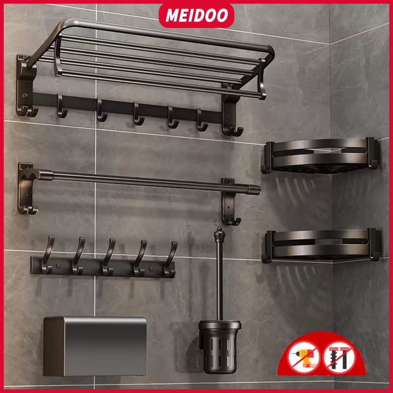 [SG Stock]MEIDOO Toilet Rack Bathroom Storage Towel Rack Hardware ...