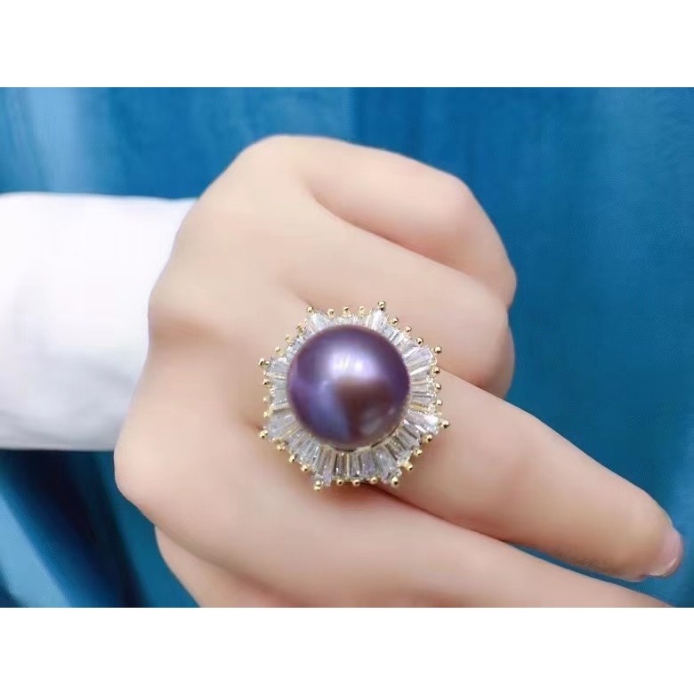 Purple pearl sale ring