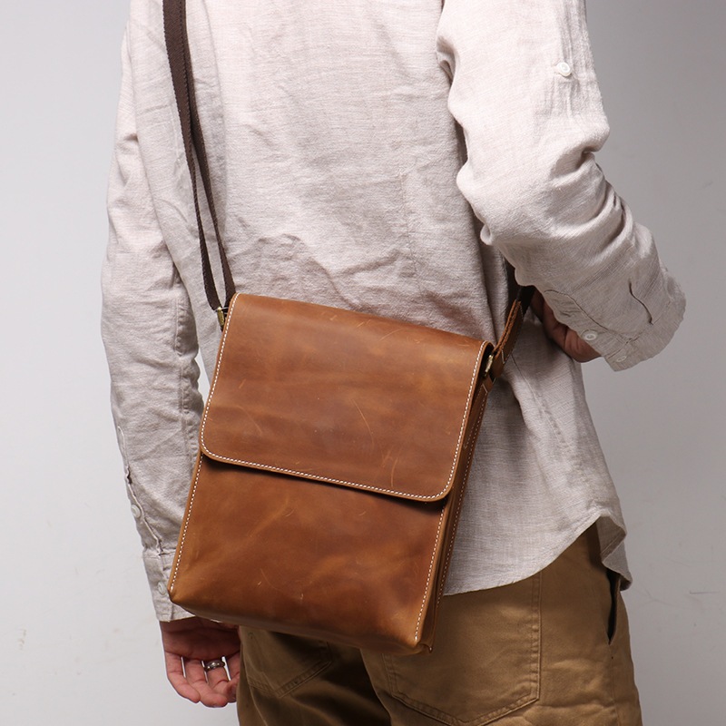 men brown leather messenger bag - Prices and Deals - Nov 2023