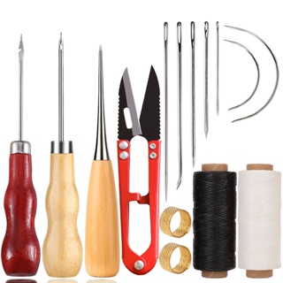 LMDZ Professional Leathercraft Tools Kit With Cutting Knife Waxed Thread  Sewing Needles Leather Punch Tools Accessories For DIY