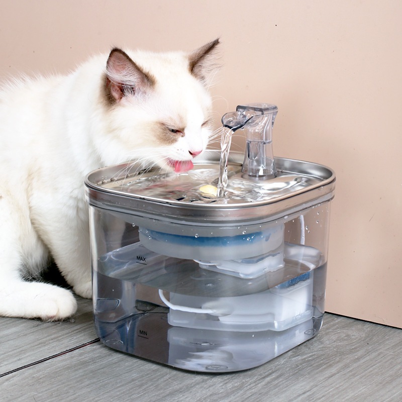 Smart Automatic Filter Cats Drinking Bowl Wireless Cat Water Fountain
