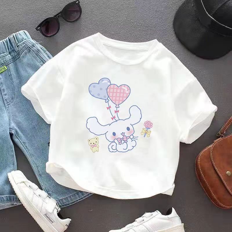 2-15Y Summer kids Cartoon Melody Cute Short Sleeve Cinnamon T-shirt ...