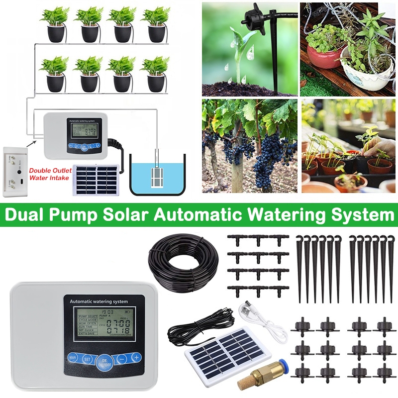[Upgraded Dual Pump] Big Power Automatic Drip Irrigation Kit, Indoor