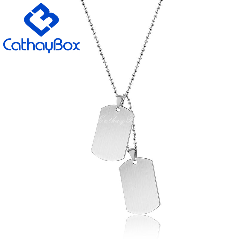 Custom Engrave Dog Tag Necklace A Pair Military Army Stainless Steel ID Pendant for Kids CB01A097S Shopee Singapore