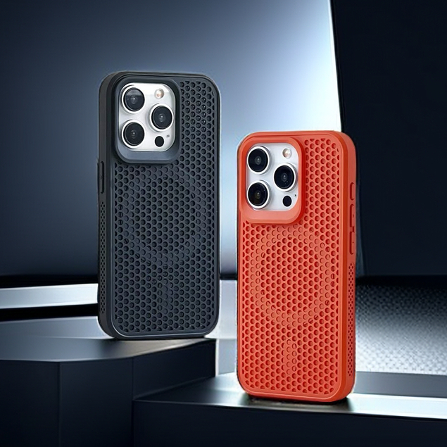 【Cellular cooling PC hard case/Black】compatible for iphone 12 13 14 15 ...