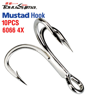 20pcs 6x Super Sharp Round Treble Hook 8# 6# 4# 2# Treble Hooks