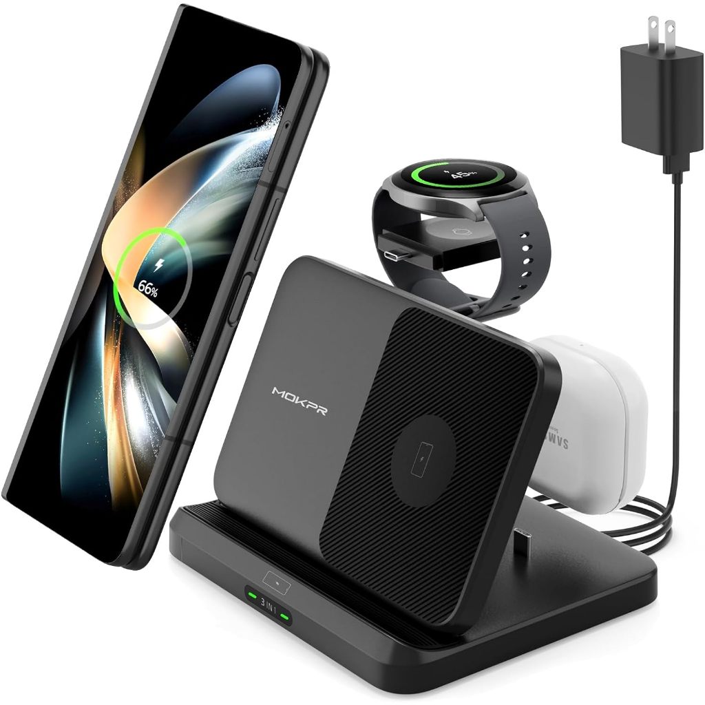 Charging Station for Samsung in Foldable Wireless Charger Fast