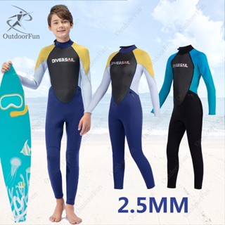 Wetsuit Kids Boys Girls Toddler Youth, Full Child Wet Suit Neoprene Thermal  Swimsuits 2.5mm and 3mm Back Zipper Long Sleeve for Swimming Diving