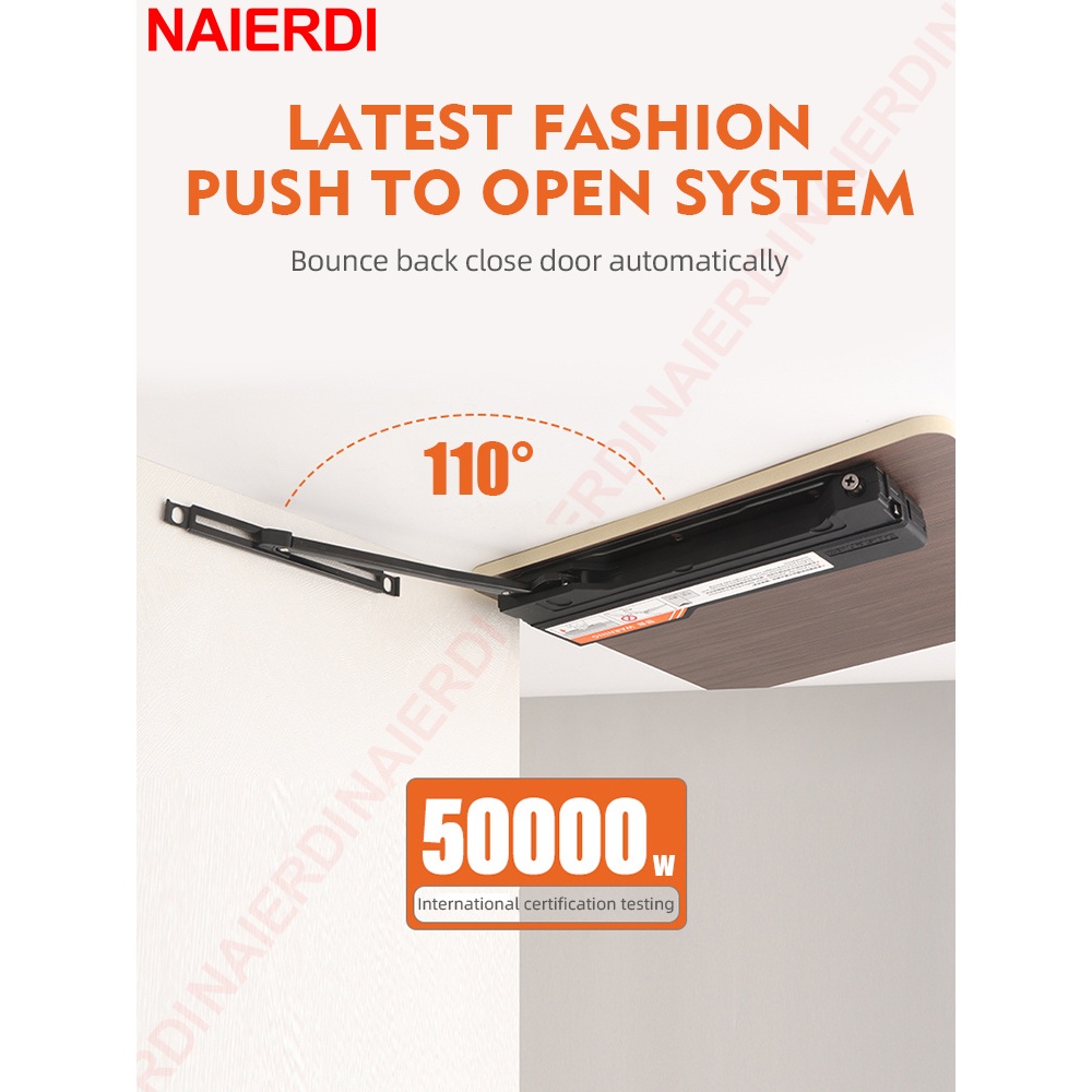 NAIERDI Automatic Door Closer Push to Open Catches