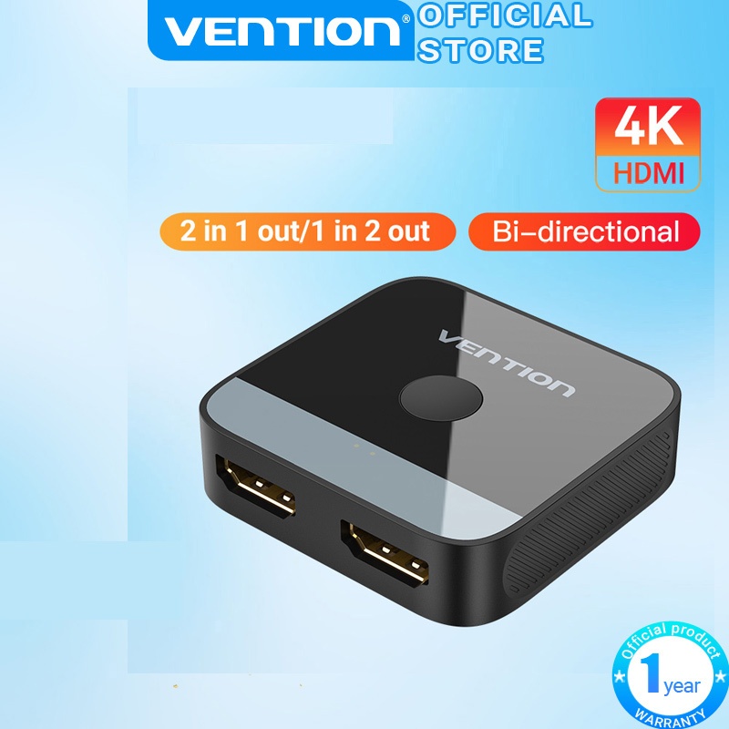 Vention HDMI Splitter 4K 60Hz HDMI 2.0 Switcher 1in 2out/ 2in 1out for ...