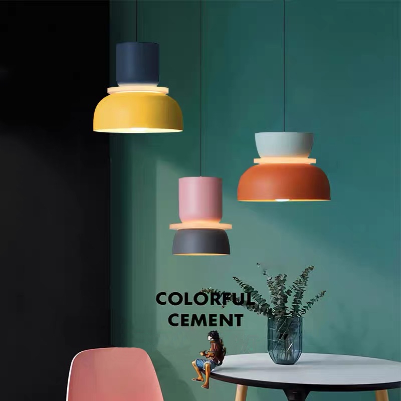 Nordic Macaron Dining Room Bar Pendant Lamp Modern Chandelier Ceiling ...
