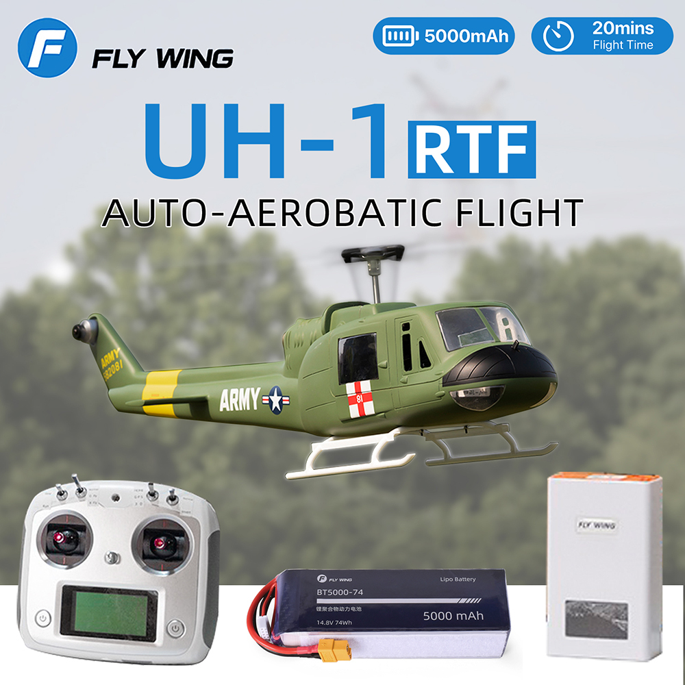 FlyWing UH1 RC Helicopters 470 6CH Brushless Motor GPS RTF 3D GPS Altitude Hold Fixed Point