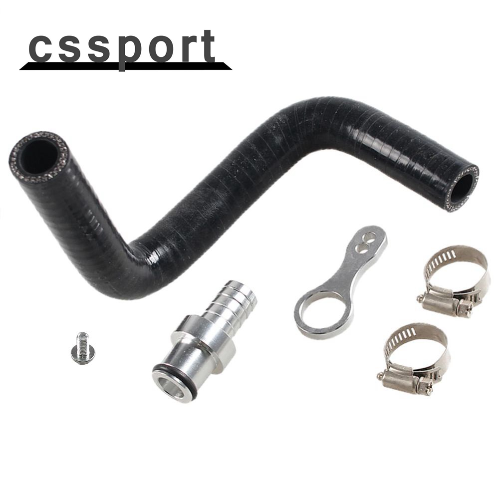 LeakingPrevent Barb 6x Coolant Bypass Hose Adapter Black For Ram EGR