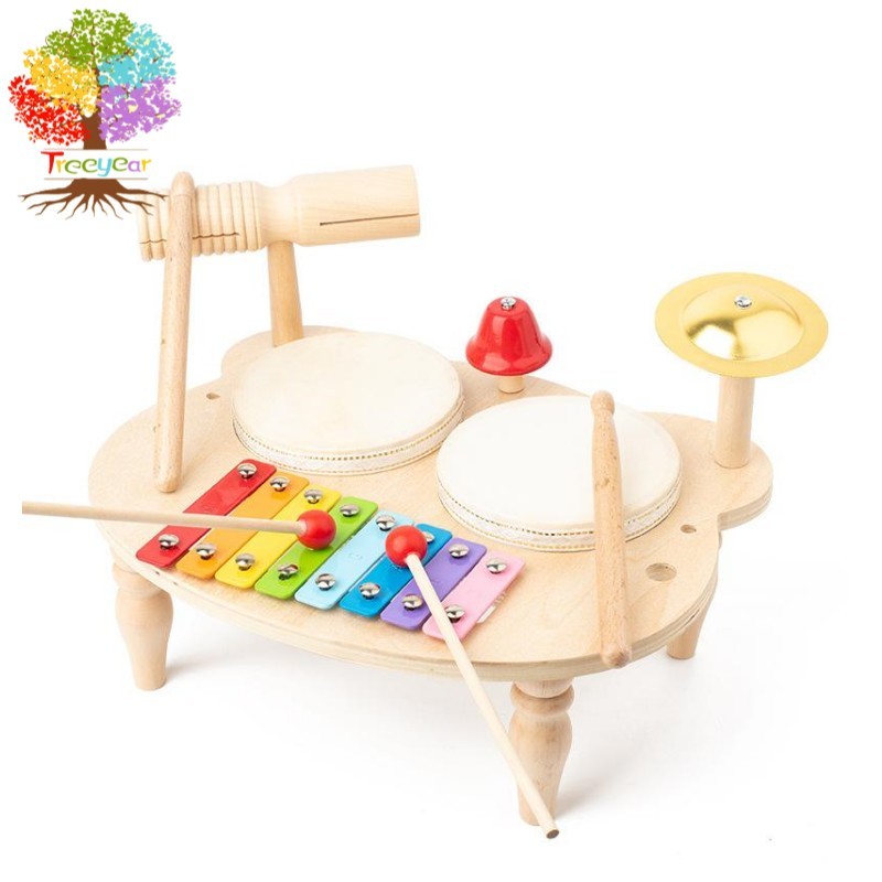 Treeyear Baby Drum Set, Montessori Musical Instruments for