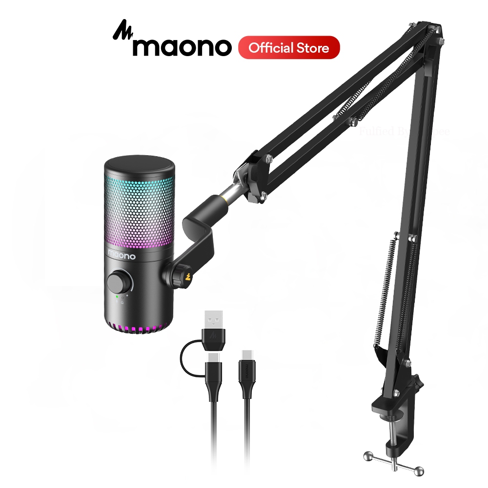 Maono DM30S RGB USB/Typec Gaming Microphone Condenser Mic Computer Mic
