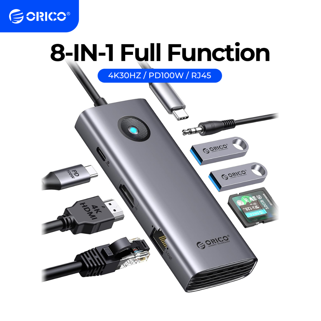 ORICO Dock Station USB C HUB 4K Type C HDMI RJ45 USB 3.0 Adapter For ...