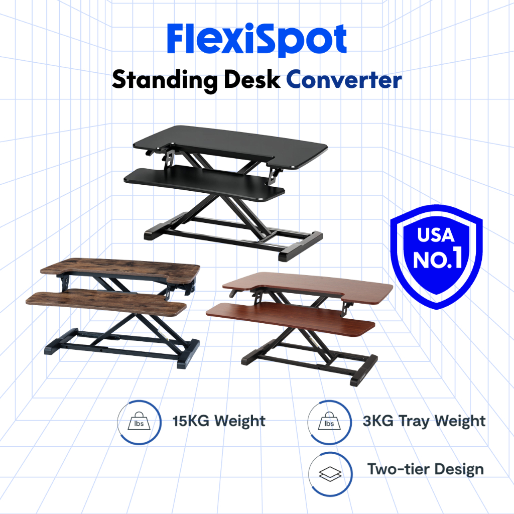 FlexiSpot Standing Desk Converter,Standing Desk Riser, Sit Stand