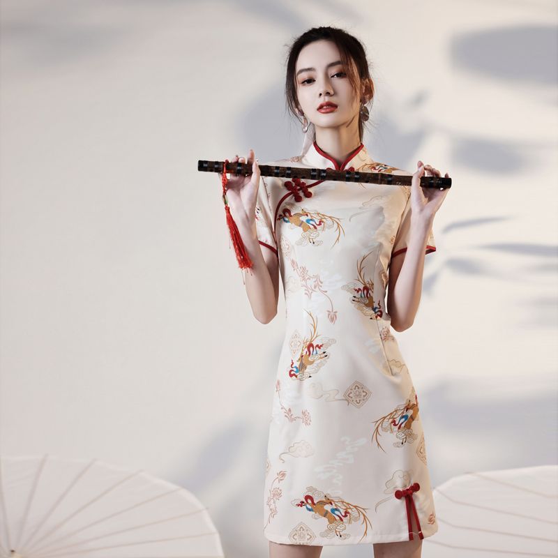 2024 Chinese New Year Dress Women Retro Embroidered Cheongsam Short   Cn 11134207 7r98o Lnutcqurzdln7f