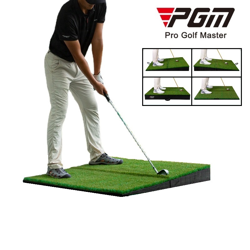 Pgm New Style Slope Long Grass Golf Hitting Mat With Foldable Portable Function For Driving