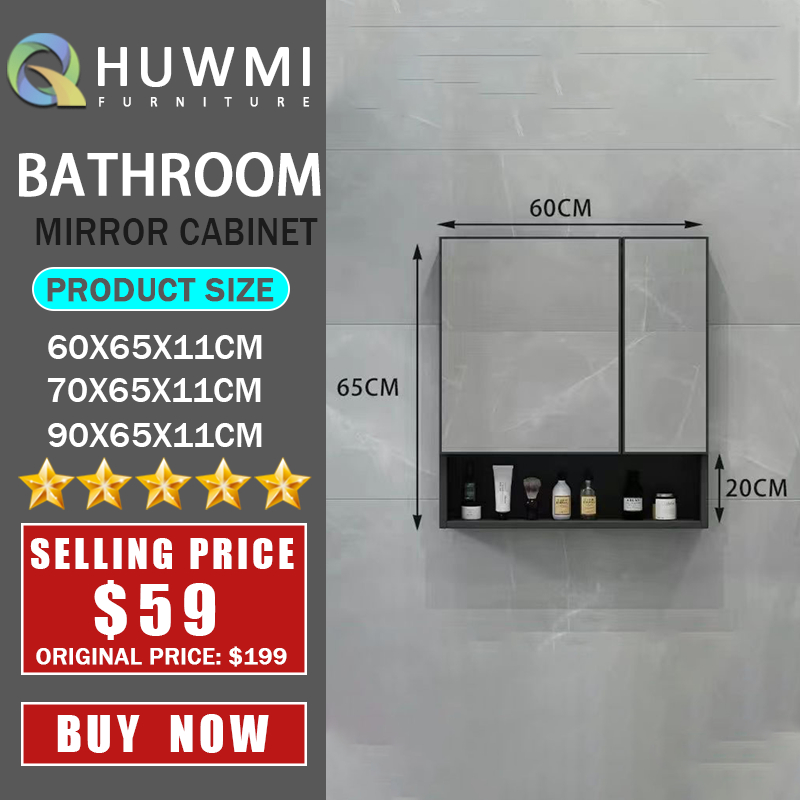 Bathroom mirror highgrade aluminum alloy makeup mirror