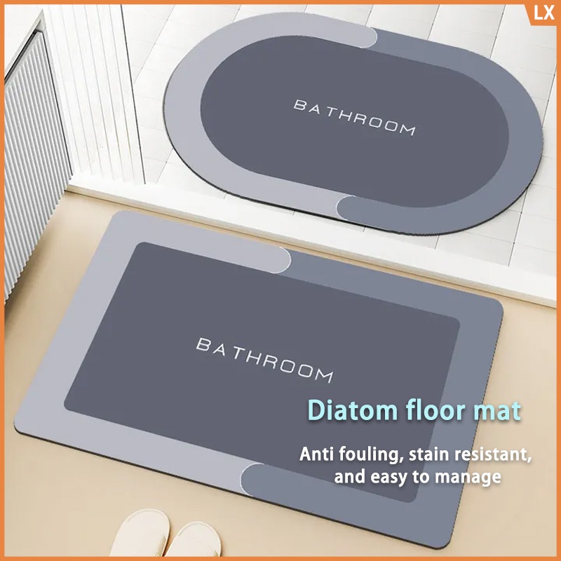 【SG Stock】Floor mat bathroom foot mat anti slip floor mat water absorbing pad dirt resistant
