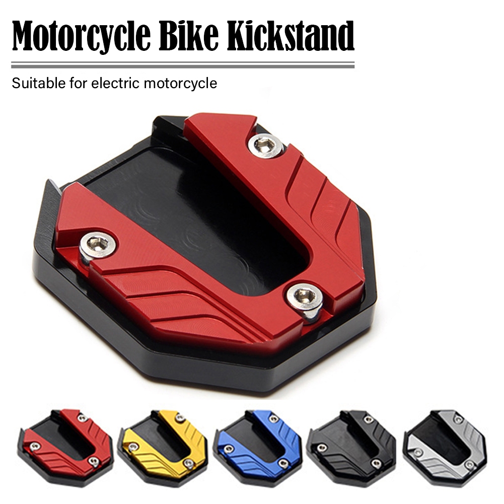 Black 2 Pack Motorcycle Kickstand Plates | Kick Stand Plate Pad Base For  Motorcycle motor Dirt Bike Perfect for parking on hot asphalt and soft