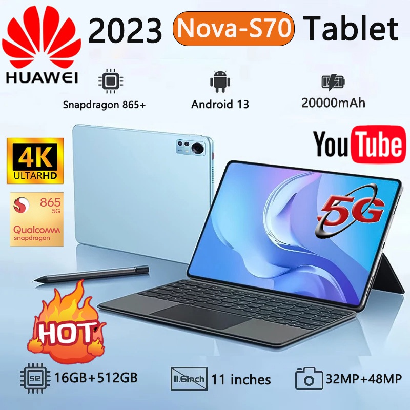 {Buy One Get 19 Free} Tablet Android 13 Huawei NovaS70 11inch Android