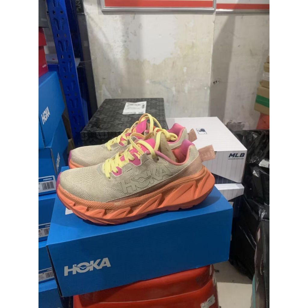 HOKA ONE ONE Elevon 2 Mental Health Shifting Sand Camellia Running Shoes Shopee Singapore