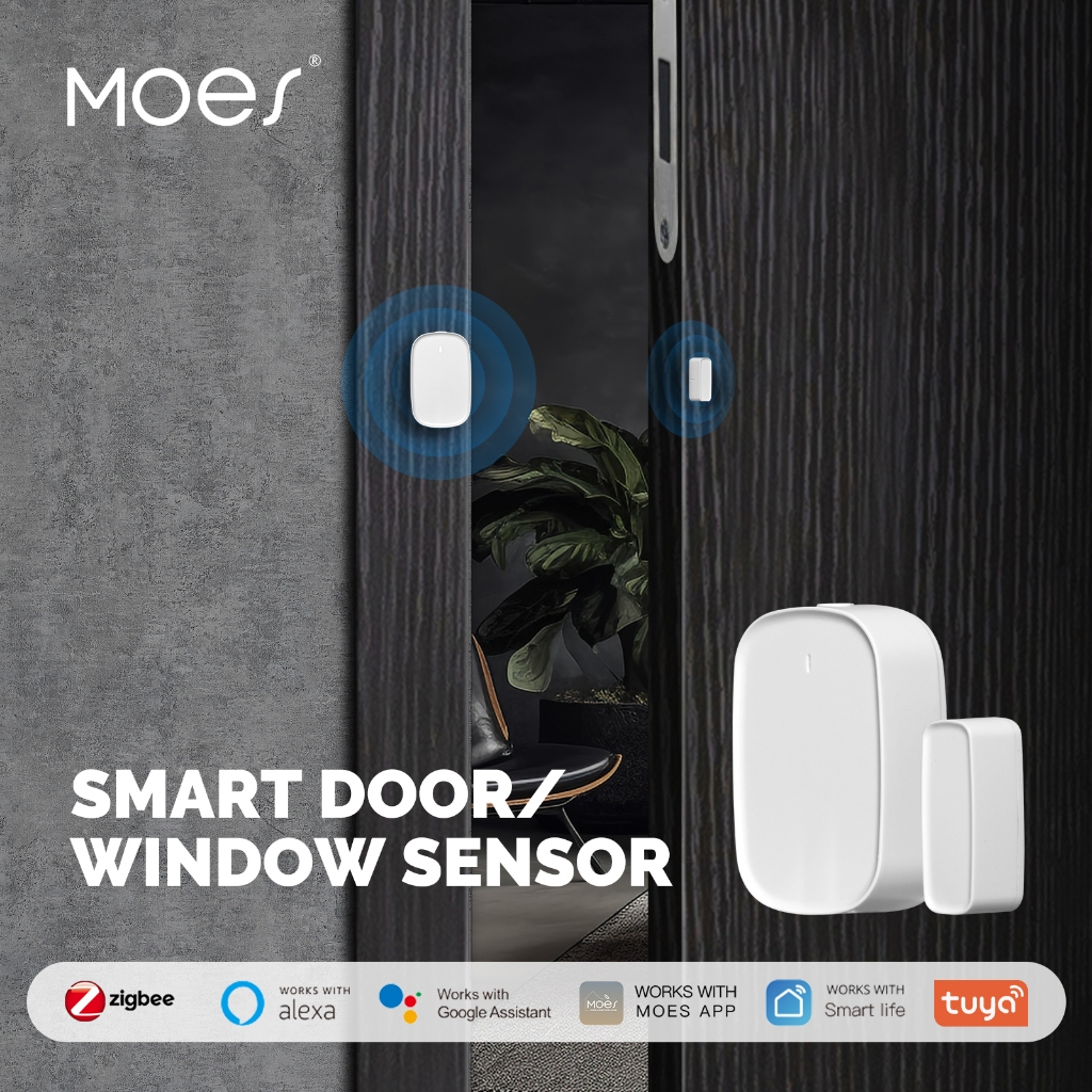 MOES Tuya ZigBee Smart Window Door Gate Sensor Detector Smart Home ...