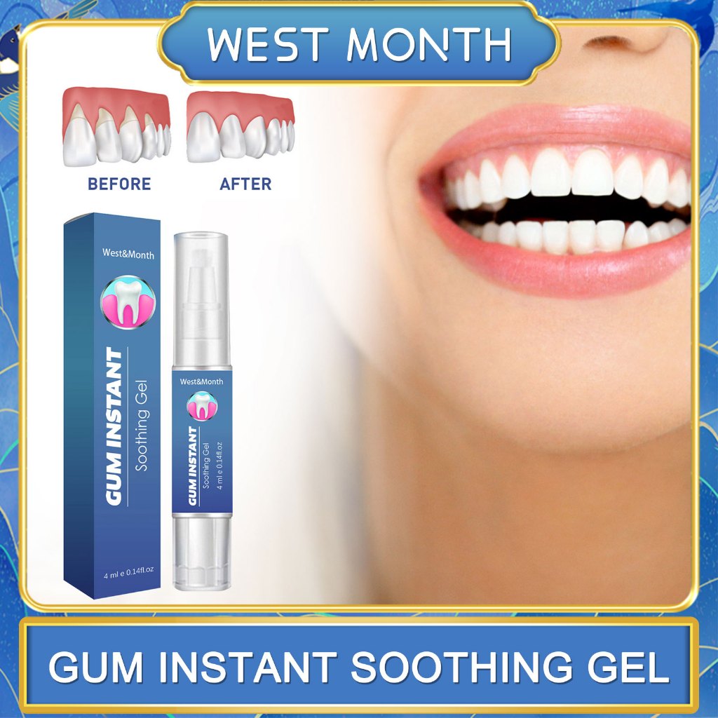 West&Month Gum Instant Soothing Gel 4ml Gums Therapy Gel Cleaning Teeth ...