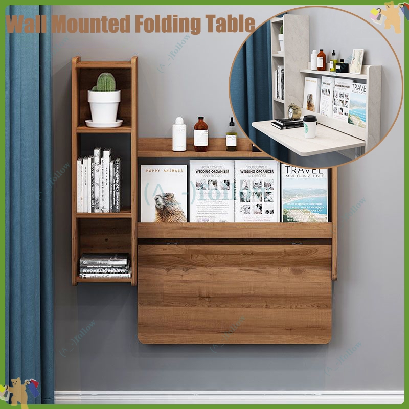 Foldable Desk WallMounted Study Table Solid Wood Hanging WallMounted