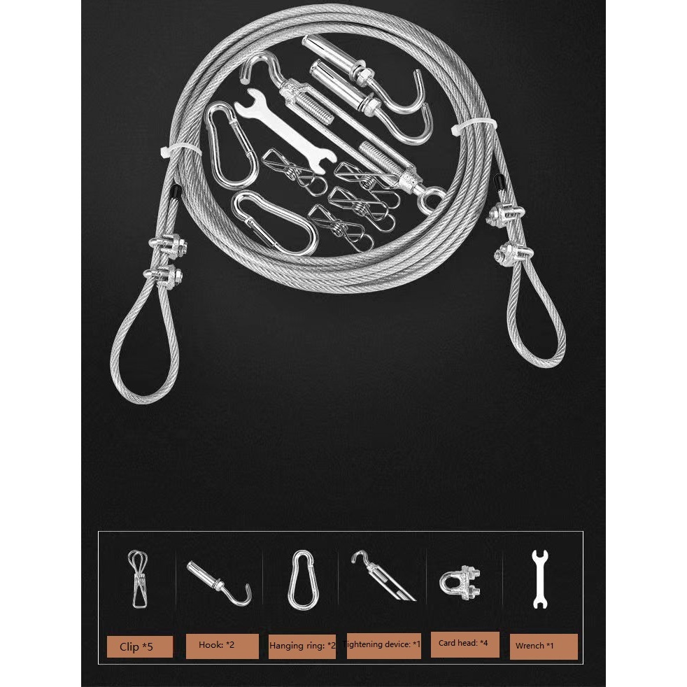 【Ready Stock】Stainless steel laundry line Clotheslines Portable ...